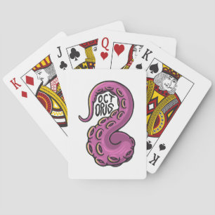 Pink Tentacle Playing Cards