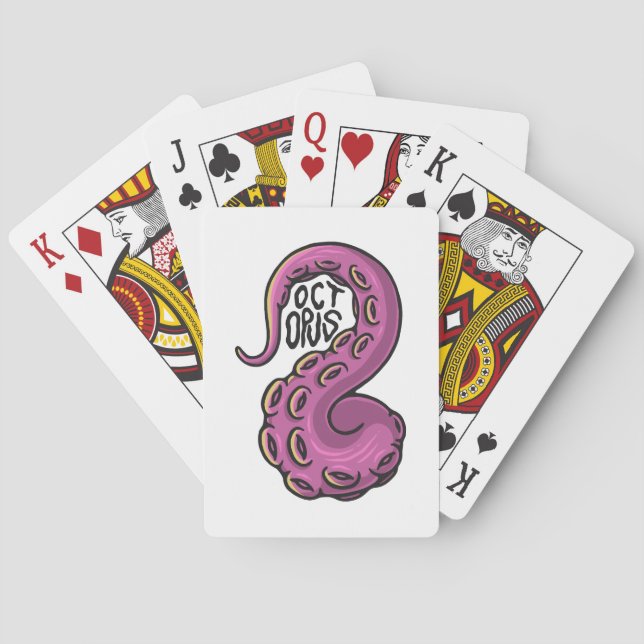Pink Tentacle Playing Cards (Back)