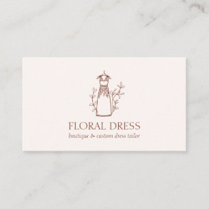 Pink Terracotta Original Illustration Fashion Business Card