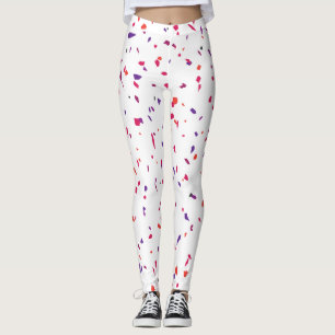 Pink Terrazo Elegant Summer Leggings