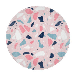 Pink Terrazzo Pattern Cutting Board