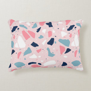 Pink Terrazzo Pattern Decorative Cushion