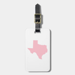 Pink Texas Luggage Tag