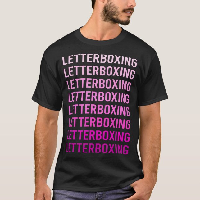 Pink Text Letterboxing T-Shirt (Front)