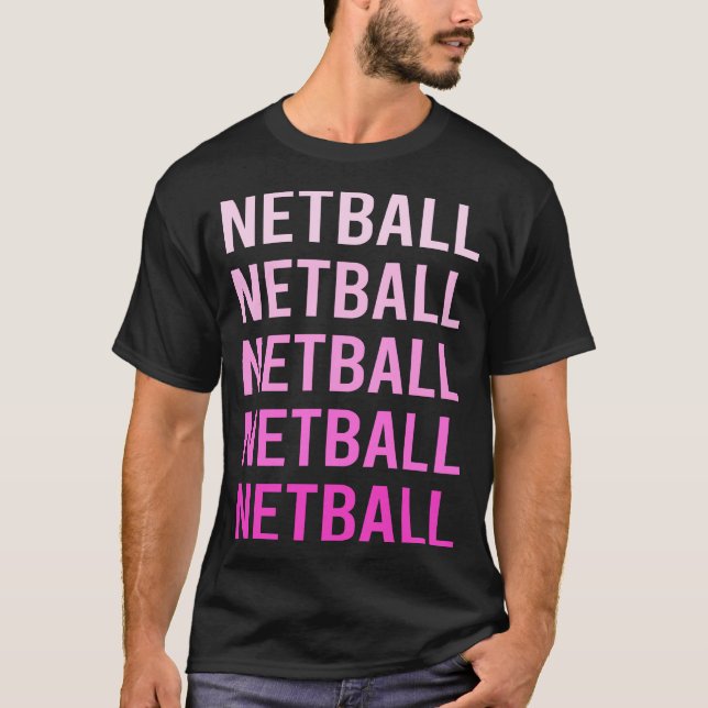 Pink Text Netball T-Shirt (Front)