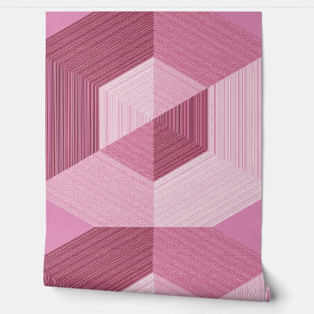 Pink textured 3D effect "Ratti_Creative_Arts"  Wallpaper (Unrolling)