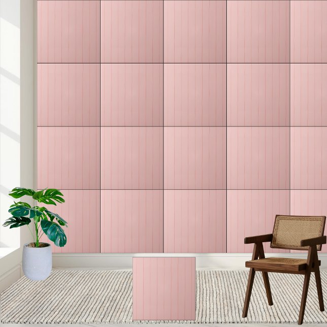 Pink Textured Pinstripes Ceramic Tile (Pink Textured Pinstripes Ceramic Tile)