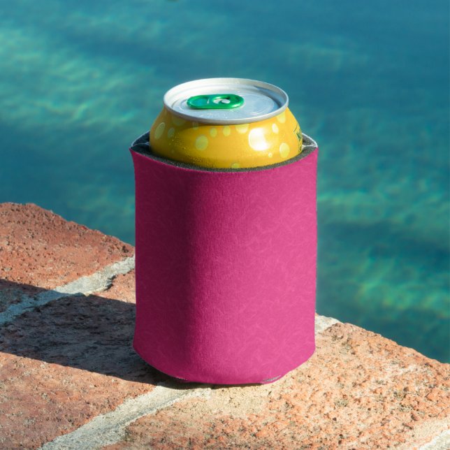Pink textured surface with subtle swirling pattern can cooler (In Situ Pool)
