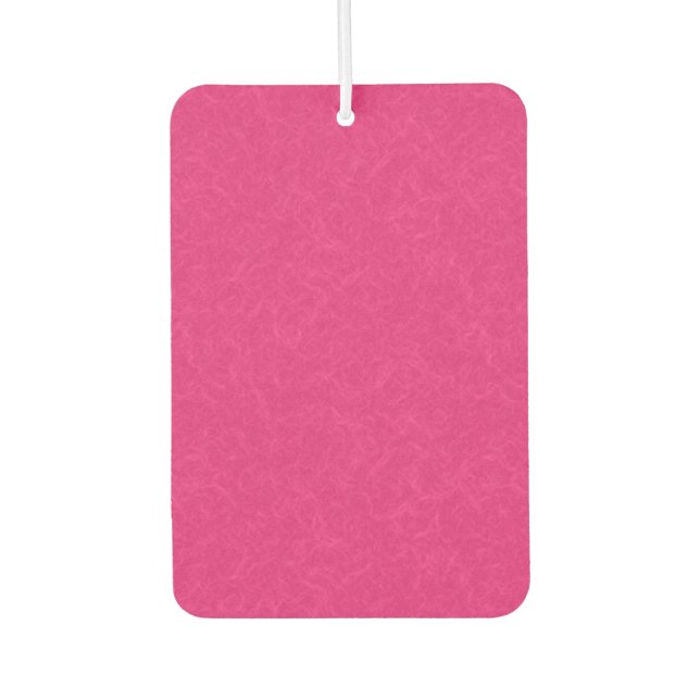 Pink textured surface with subtle swirling pattern car air freshener (Front)