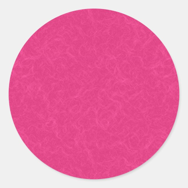 Pink textured surface with subtle swirling pattern classic round sticker (Front)