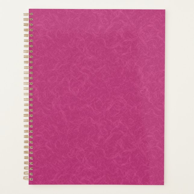 Pink textured surface with swirling pattern planner (Front)