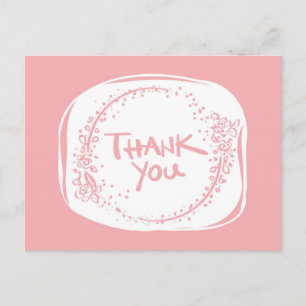 PINK thank you card