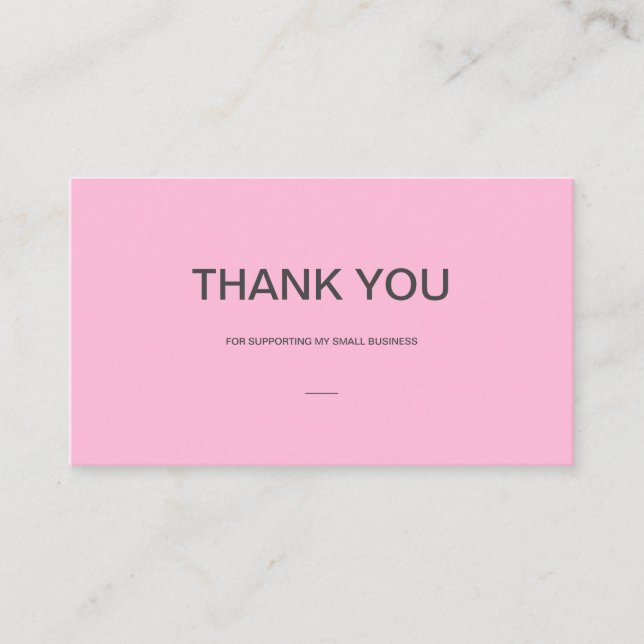 Pink Thank You Card with Barbell (Front)