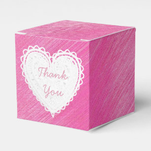Pink Thank You Cupcake Box