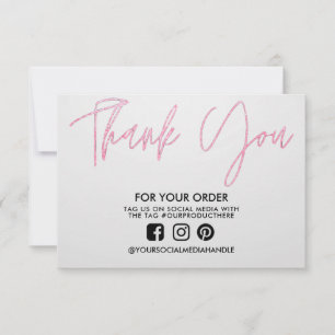 Pink Thank you Custom Media Insert