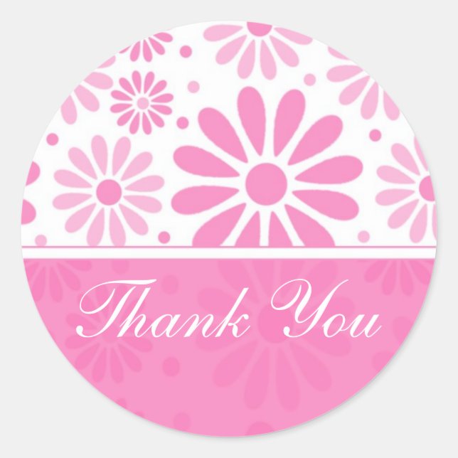 Pink Thank You Stickers (Front)