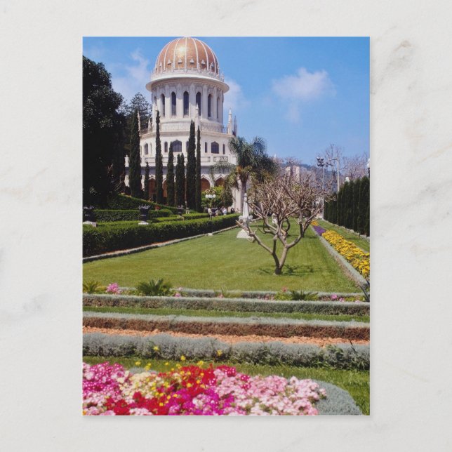 Pink The world centre of the Bahai faith, Haifa, I Postcard (Front)