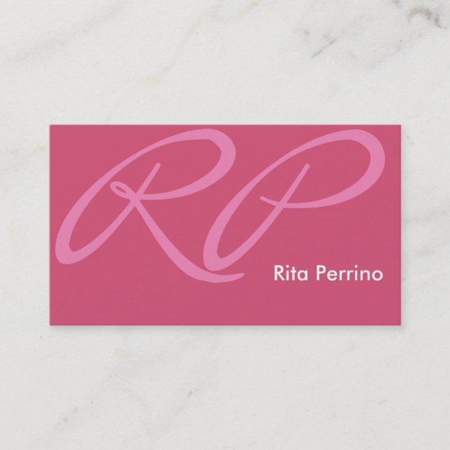 Pink Themed Business Cards (Front)