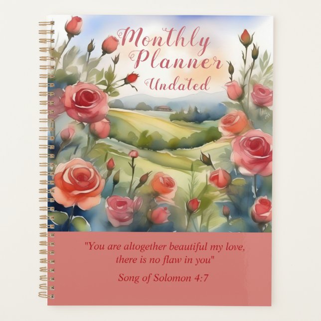 Pink themed Roses Planner (Front)