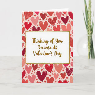 Pink Thinking Of You Valentines Day Card