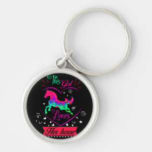 Pink This Girl Loves Her Horse     Key Ring