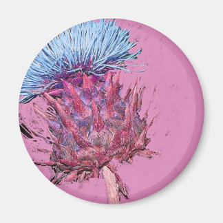 pink thistle magnet