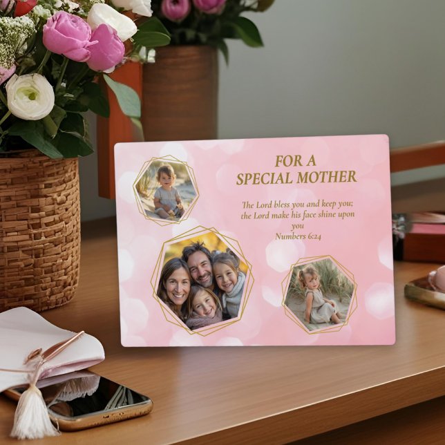 Pink Three Photos Scripture Special Mothers Day Plaque (Creator Uploaded)