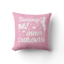 Pink Throw Pillow Inner Child & Healing Cushion