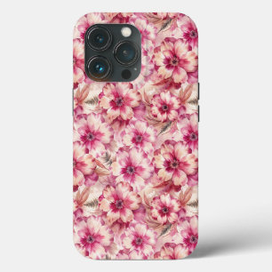 Pink Tie Dye Floral iPhone 13 Pro Case