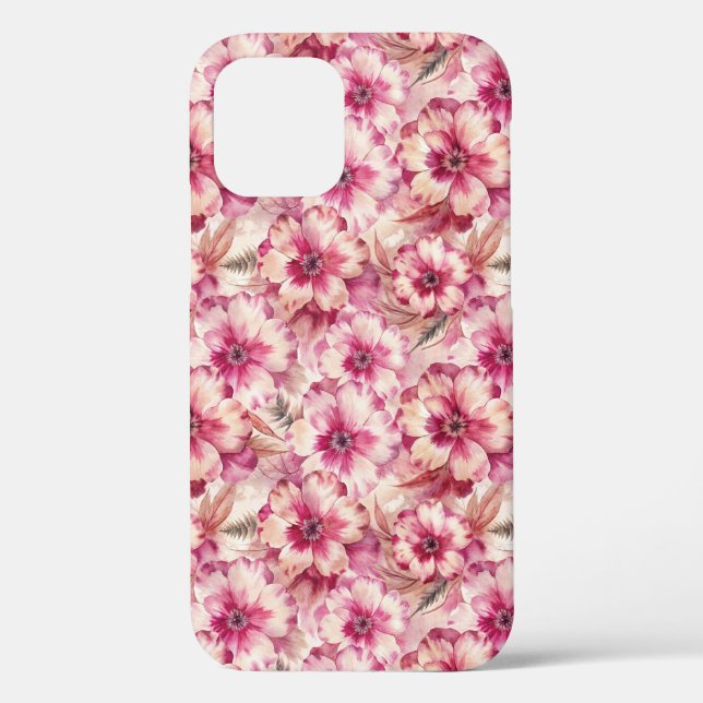 Pink Tie Dye Floral Case-Mate iPhone Case (Back)