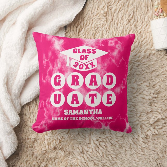 Pink Tie Dye Graduation Cushion (Blanket)