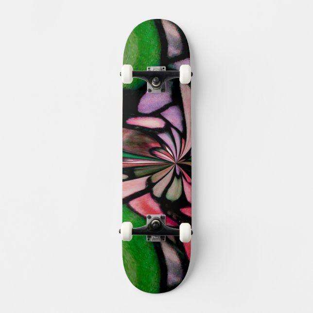 Pink Tiffany Flow Skateboard (Front)
