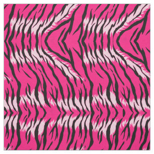 Pink Tiger Animal Skin Pattern Design  Fabric