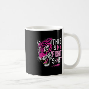 Pink Tiger Fight Breast Cancer Awareness Design Coffee Mug