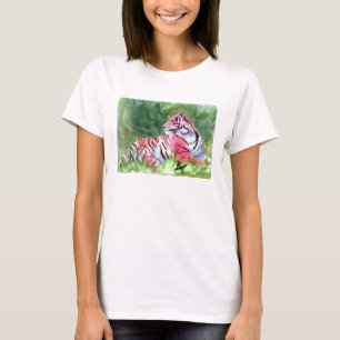 Pink Tiger Ladies Tshirt