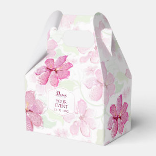 Pink Tiger Lily Clematis Personalised Favour Box