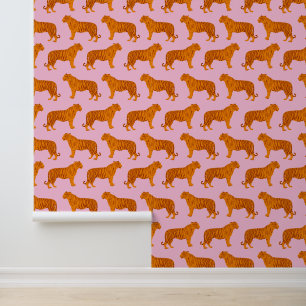 Pink Tiger Modern Wallpaper