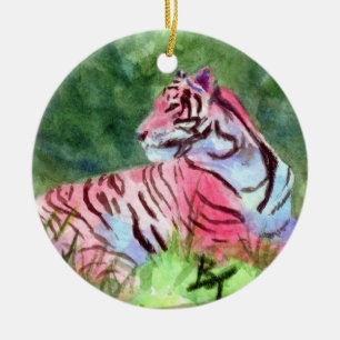 Pink Tiger Ornament