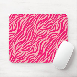 Pink Tiger Stripes Animal Pattern Mouse Pad