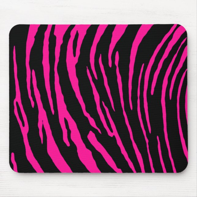 Pink Tiger Stripes Mouse Pad (Front)