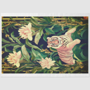 Pink Tiger Tissue Paper by Elsie Lane Art Garage