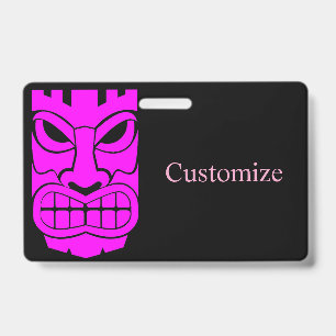 Pink Tiki Sculpture Thunder_Cove ID Badge