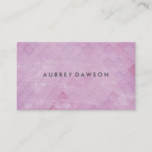 Pink Tile Grunge Pattern Business Card
