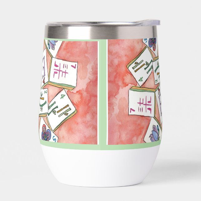 pink tiles tray (Left)