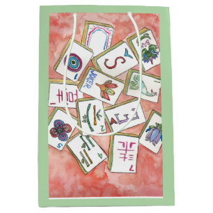 pink tiles tray medium gift bag