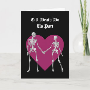 Pink Till Death Do Us Part Valentine's Day Card