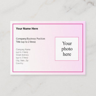Pink Tint Gradi. & Rasp. Pink Photo I Mighty Business Card