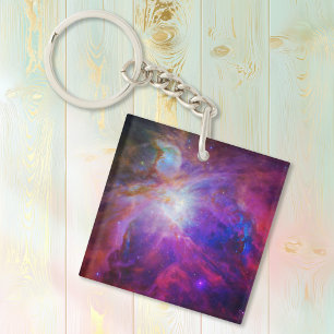 Pink Tinted Orion Nebula Key Ring