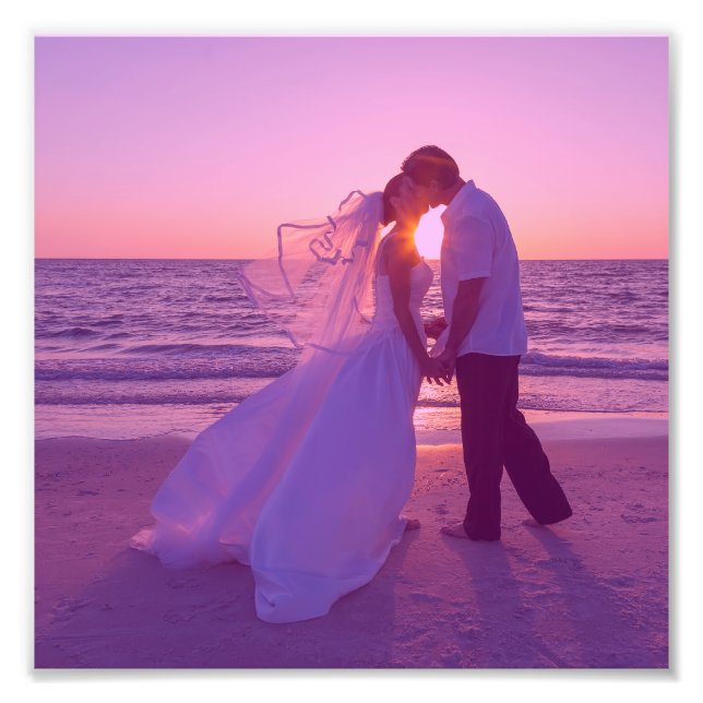 Pink Tinted Wedding 8"x8" Photo Print (Front)