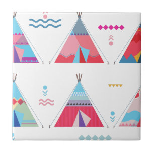 pink tipi ceramic tile